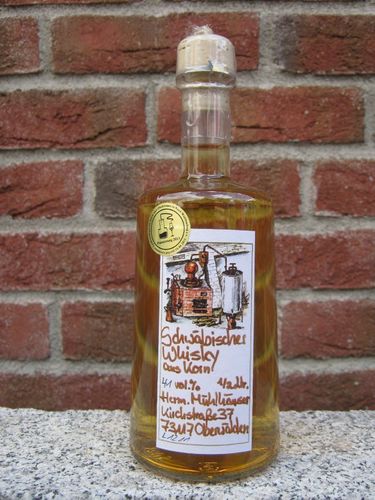 Schwäbischer Whisky aus Oberwälden - Single Grain Whisky, 0,5l